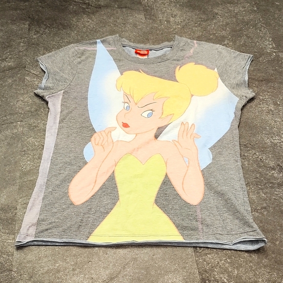 Disney Tinkerbell graphic grey short sleeve t shirt - Picture 1 of 6